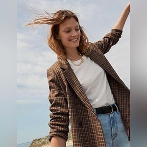 Caldwell Double-Breasted Blazer in Mandell Plaid